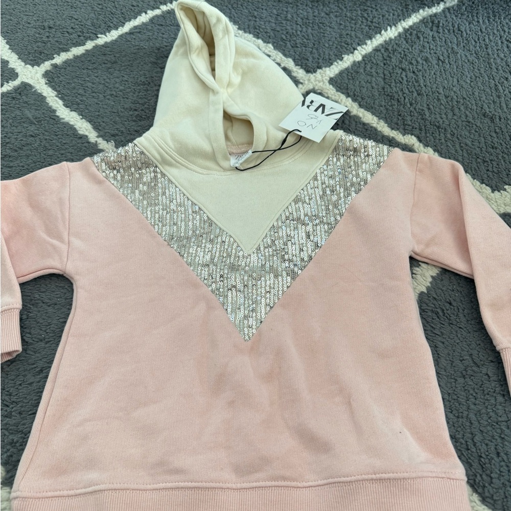 Zara Kids Sequin Colorblock Sweatshirt - Picture 3 of 5